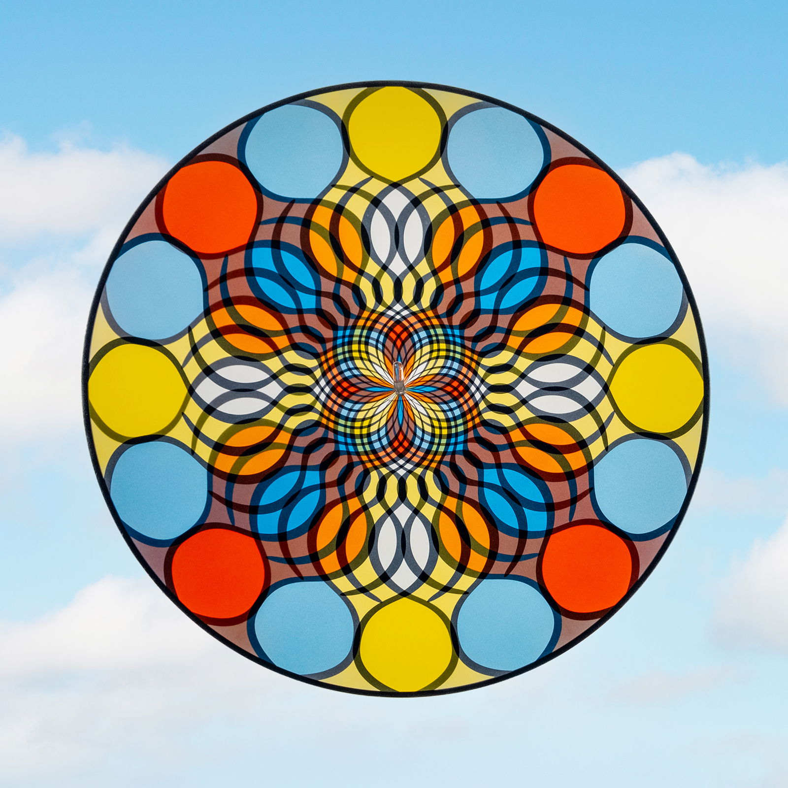 Círculo de ventana caleidoscopio Círculo de ventana caleidoscopio