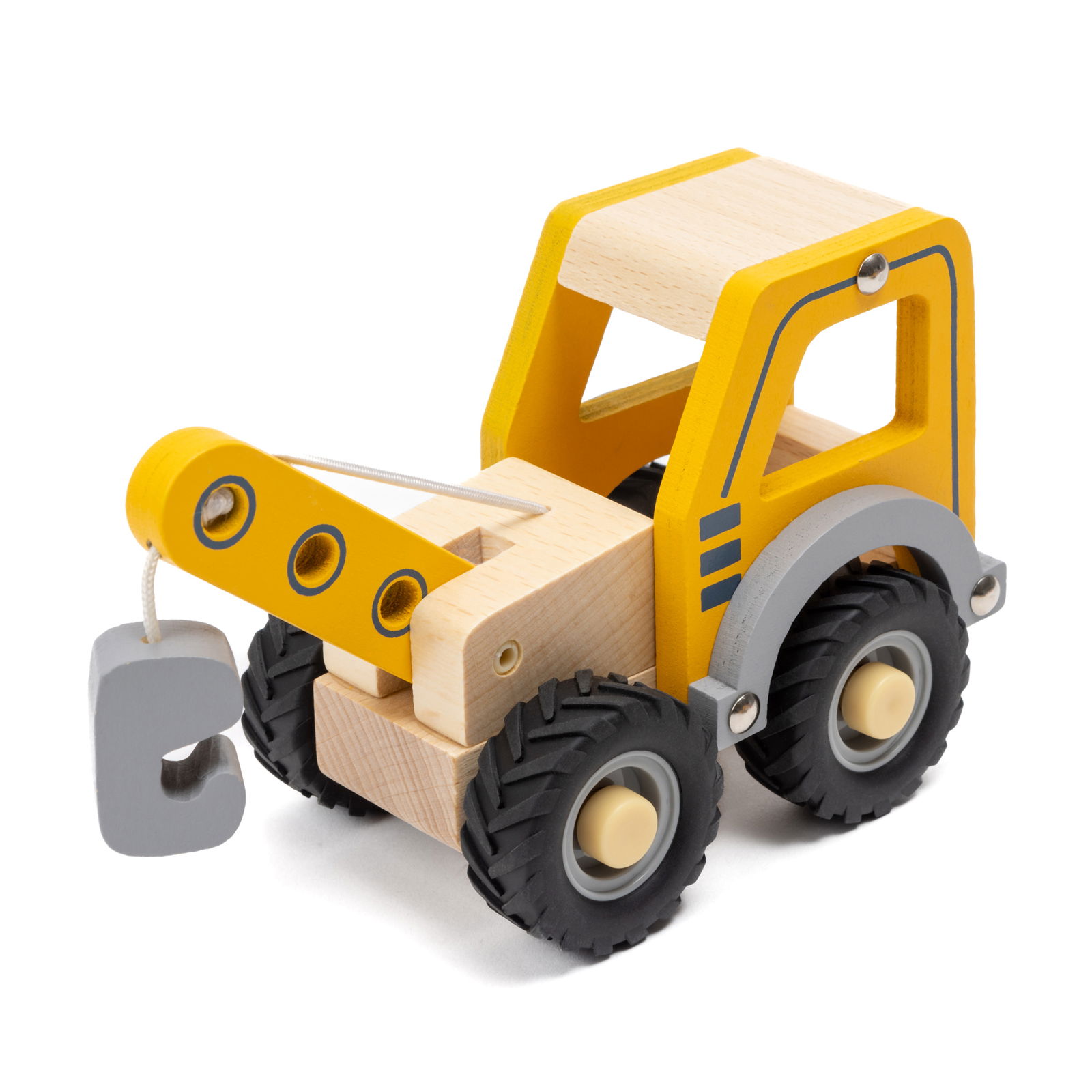 Baufahrzeuge aus Holz, 3er Set
