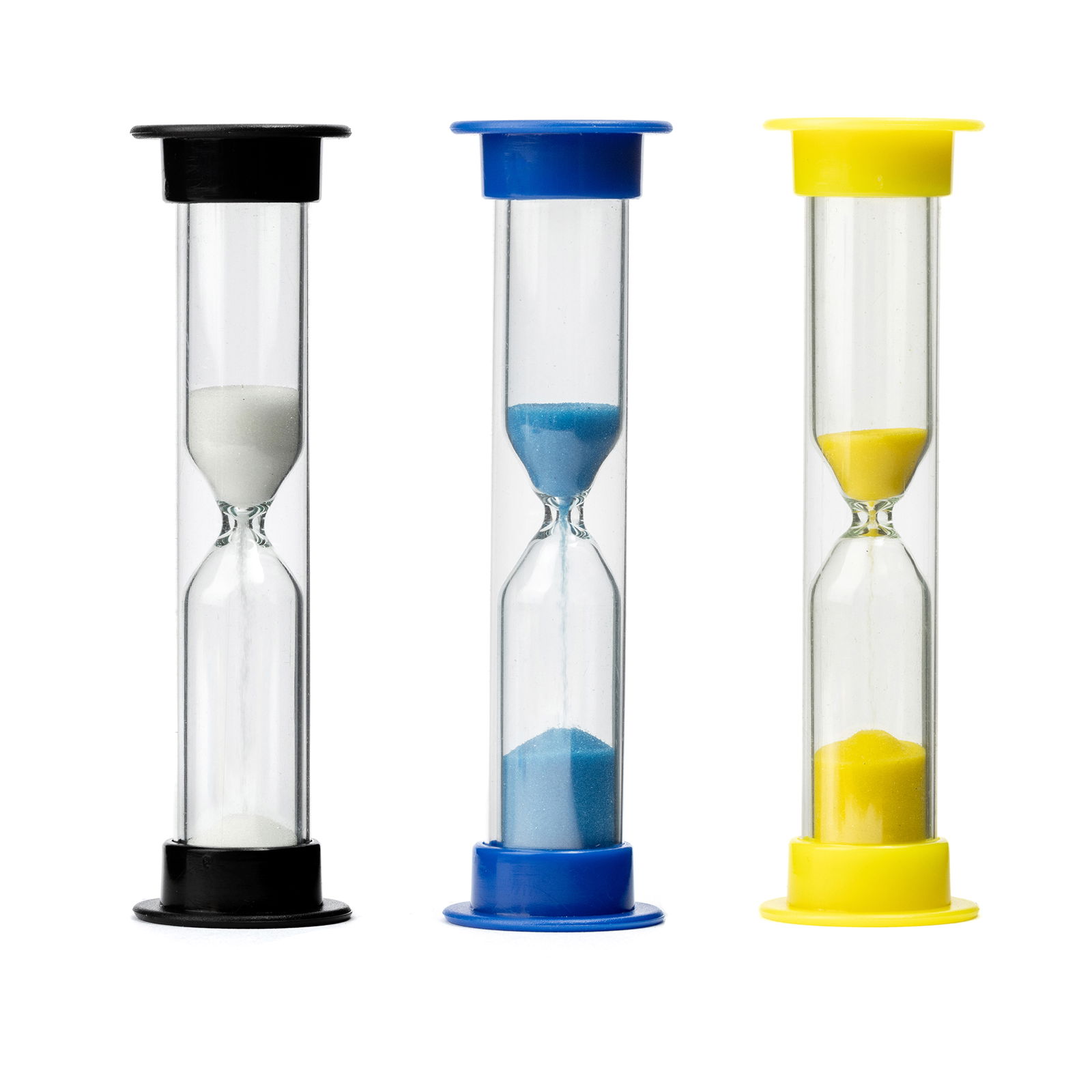Mini klepsydry, zestaw 3 czasów odmierzania Mini klepsydry, zestaw 3 czasów odmierzania