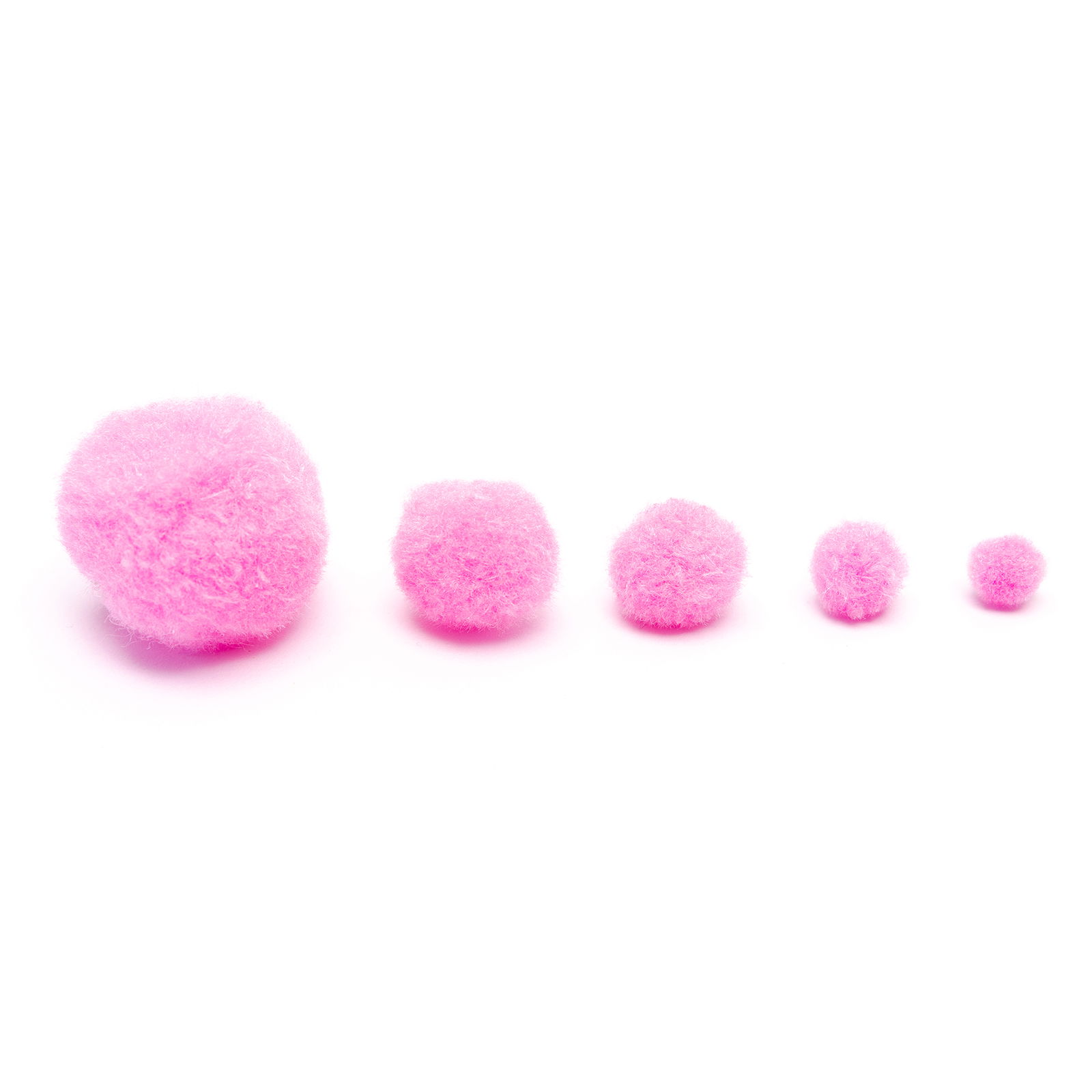 Pompons, 11 Farben, 5 Größen, 500 Stück