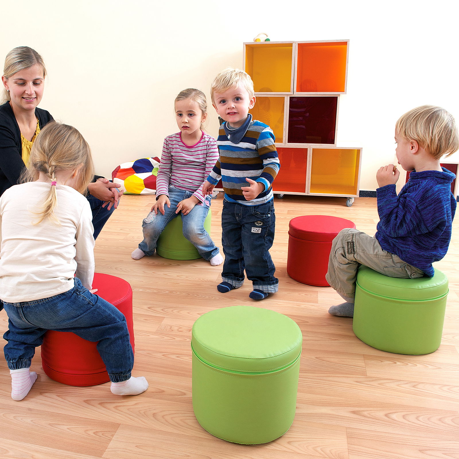 Softy Hocker Krippe, rot Softy Hocker Krippe, rot