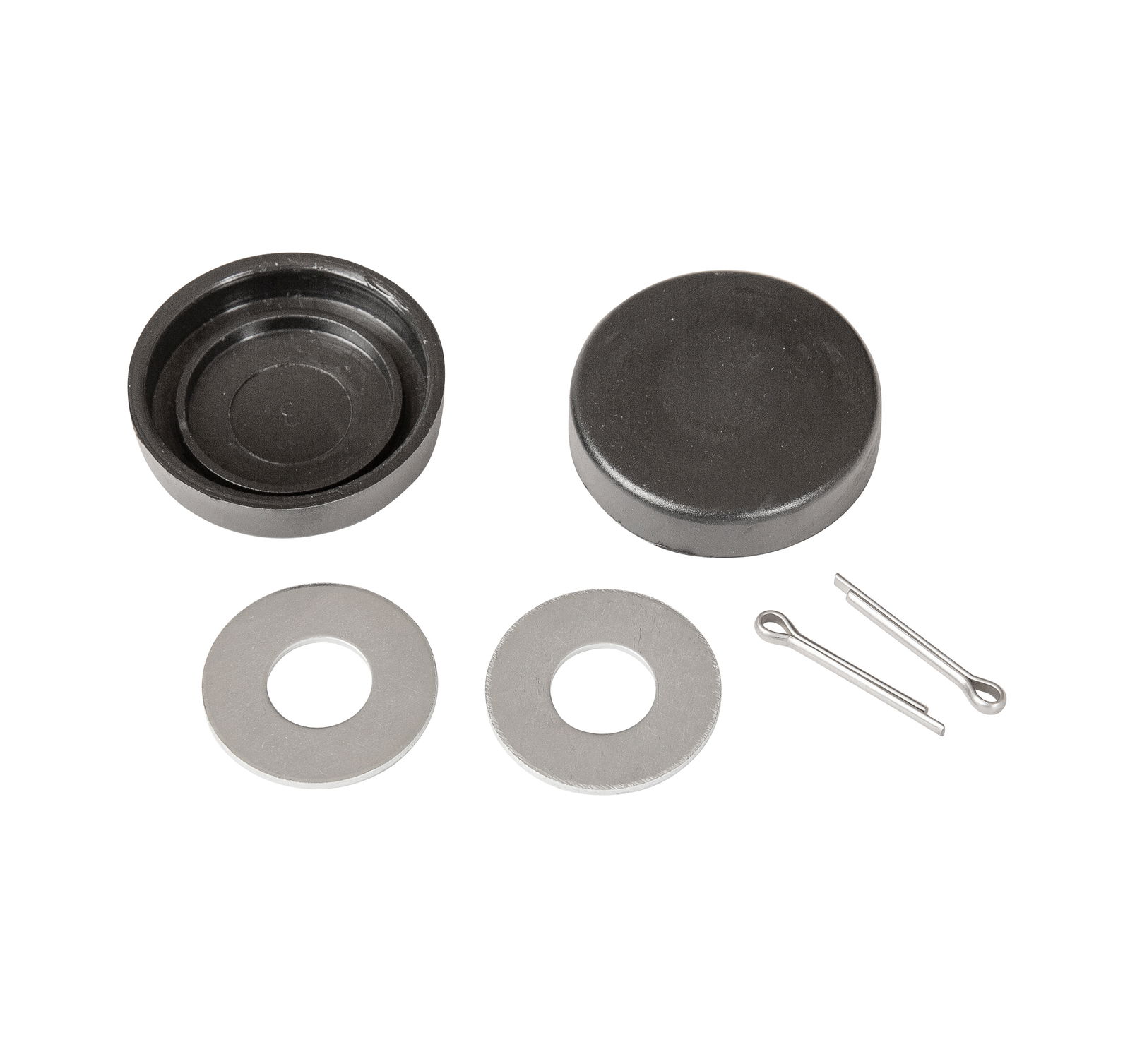 8850520 Zierkappe, Splint, Unterlegscheibe je 2x