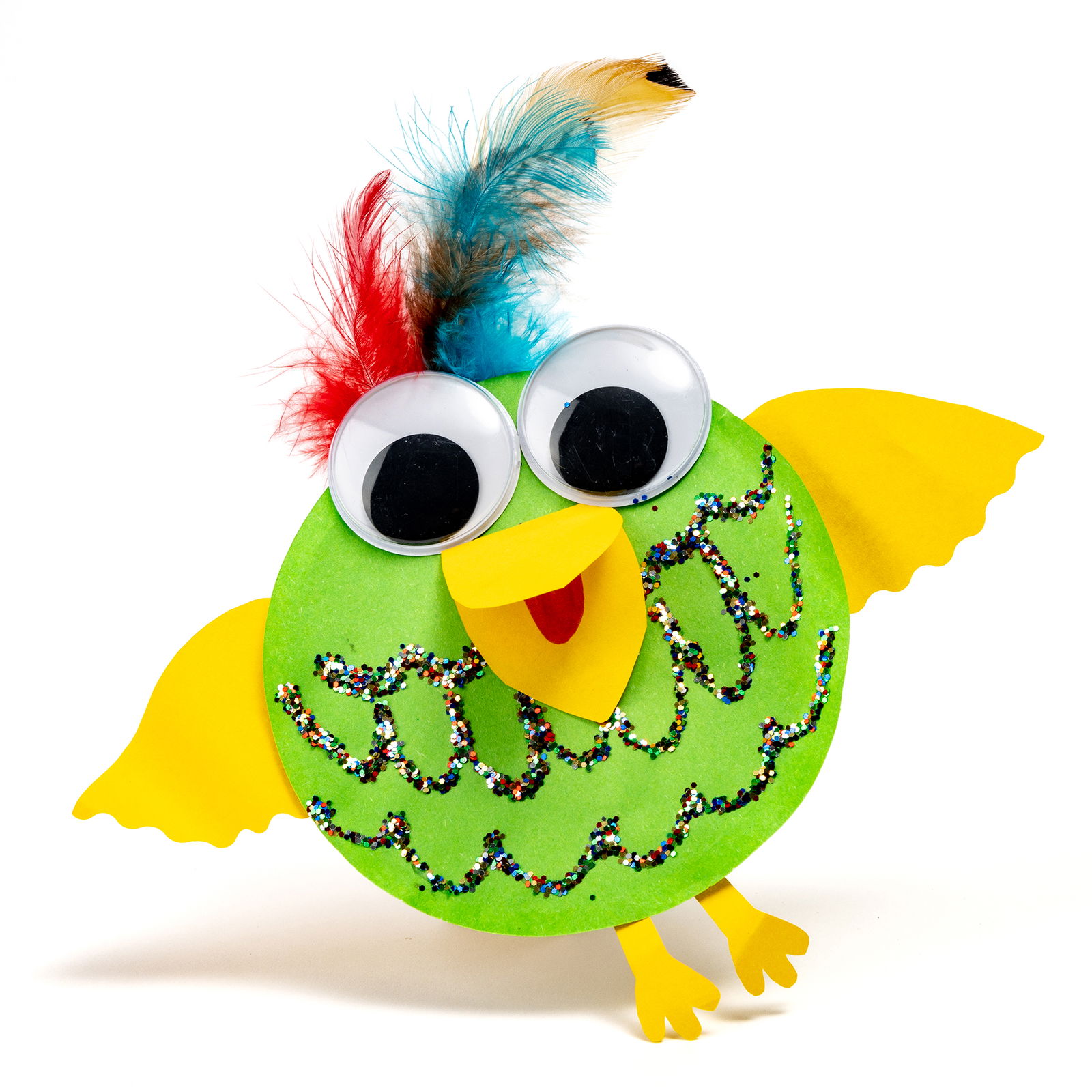 Craft feathers, 6 colours, 350 pieces Craft feathers, 6 colours, 350 pieces