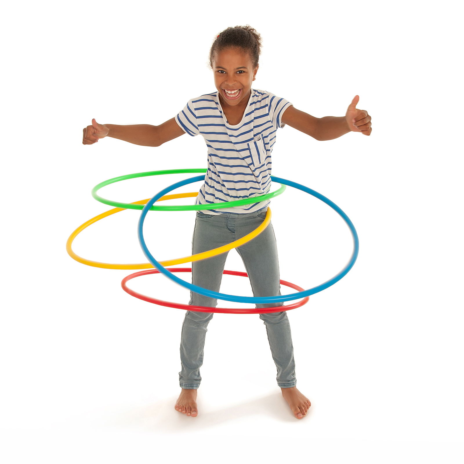 Hula Hoop Reifen, 70 cm, 10er Set, mit Tasche