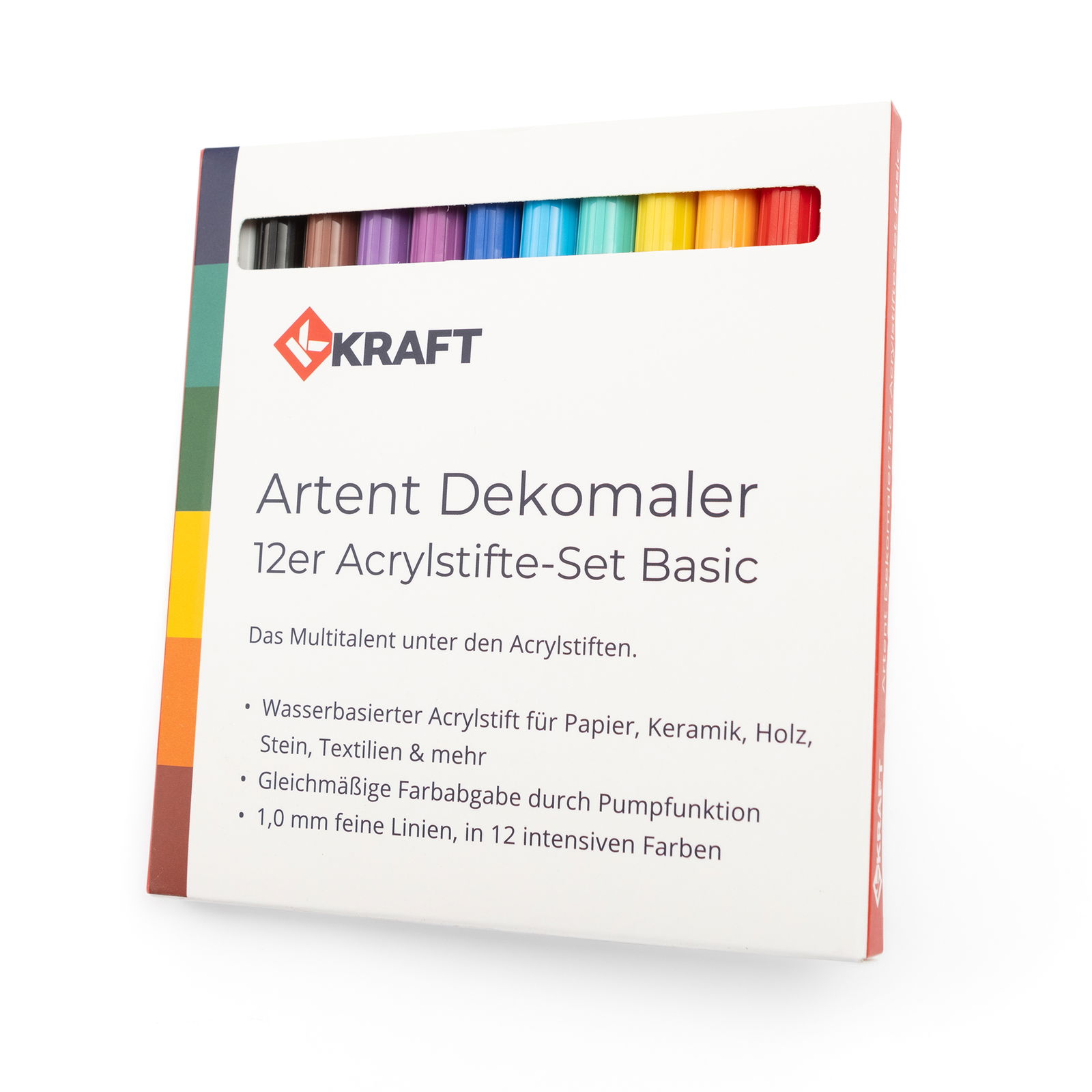 Artent Dekomaler, 12er Acrylstifte-Set, Basic