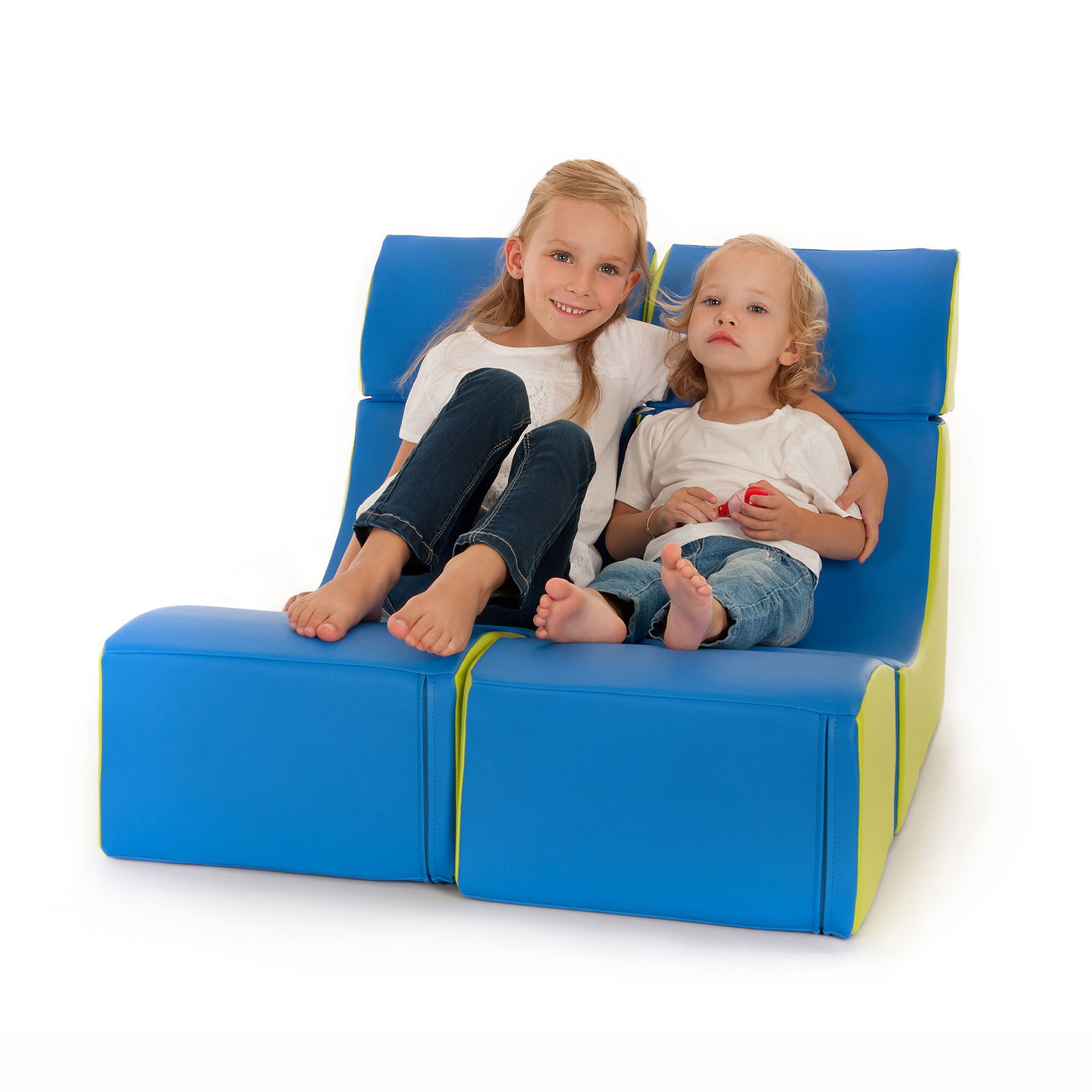 Chill Sessel, schmal, grün/blau