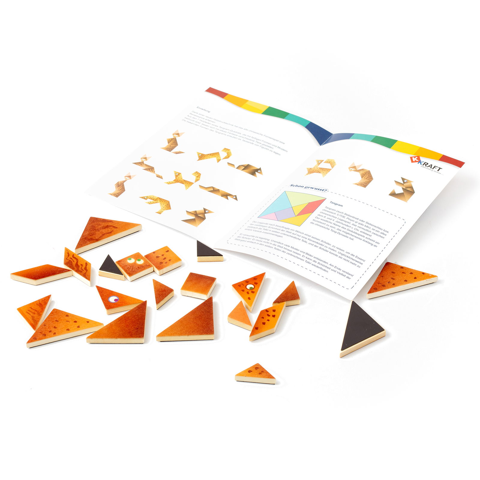 Fischer & Tangram Wilde Tiere, 2in1, in Holzbox
