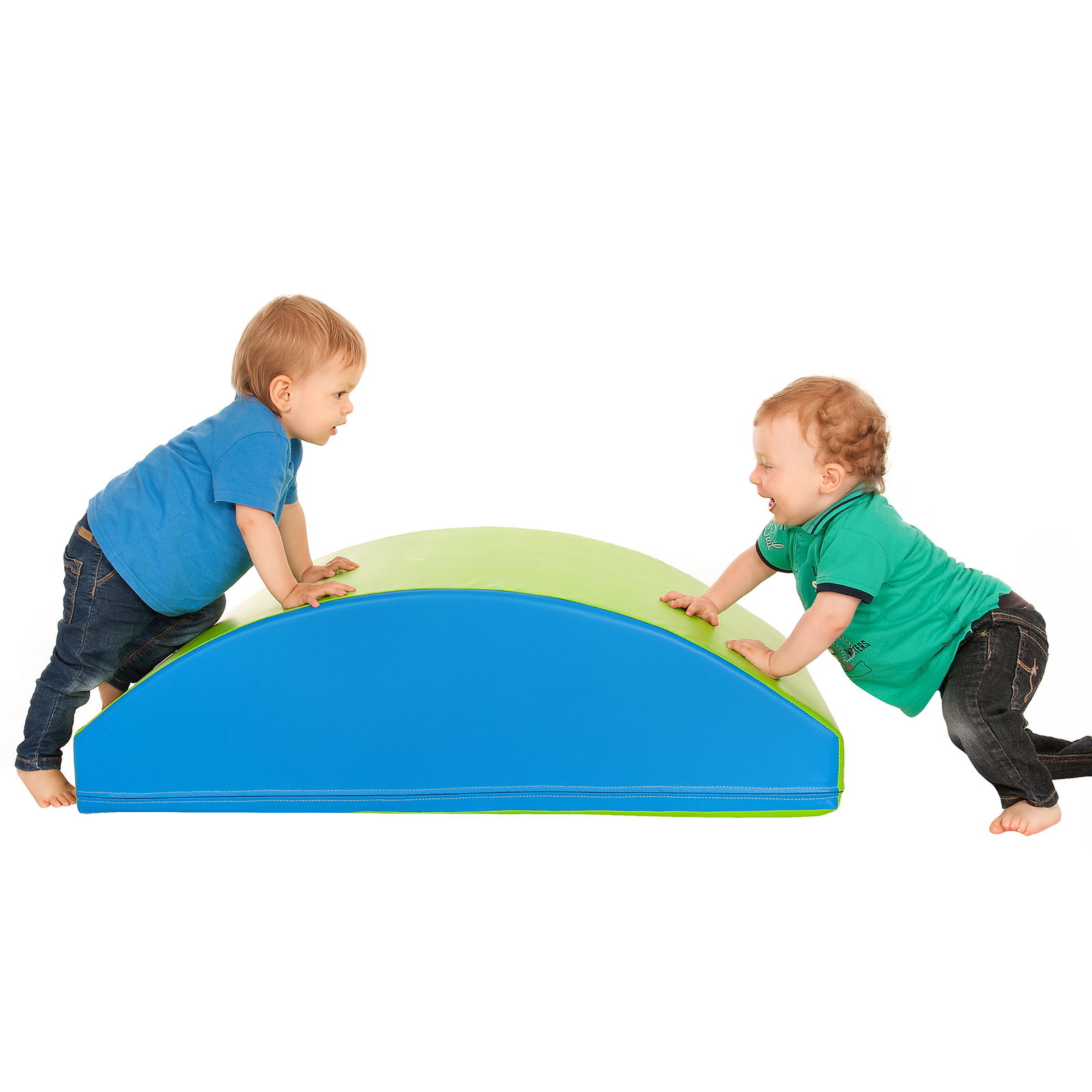 Large green/blue rocking seesaw Large green/blue rocking seesaw
