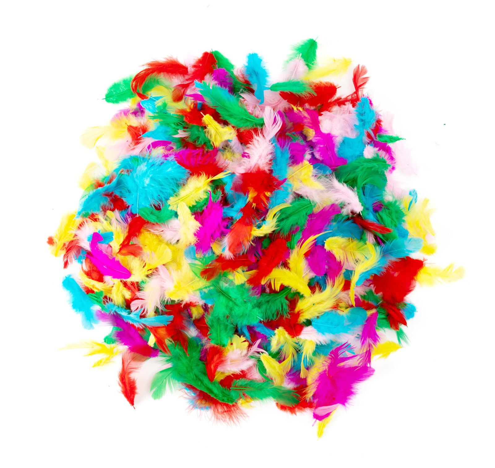 Craft feathers, 6 colours, 350 pieces Craft feathers, 6 colours, 350 pieces