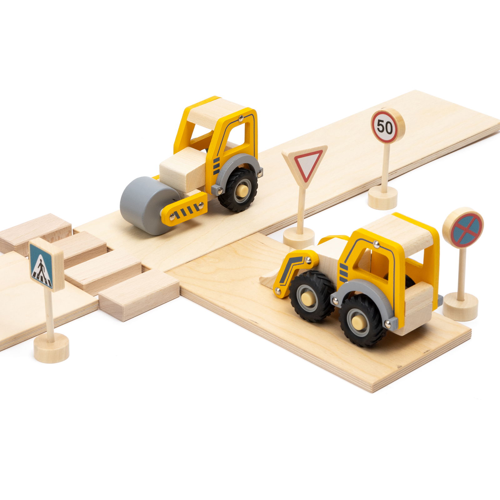 Traffic signs made of wood, set of 12 Traffic signs made of wood, set of 12