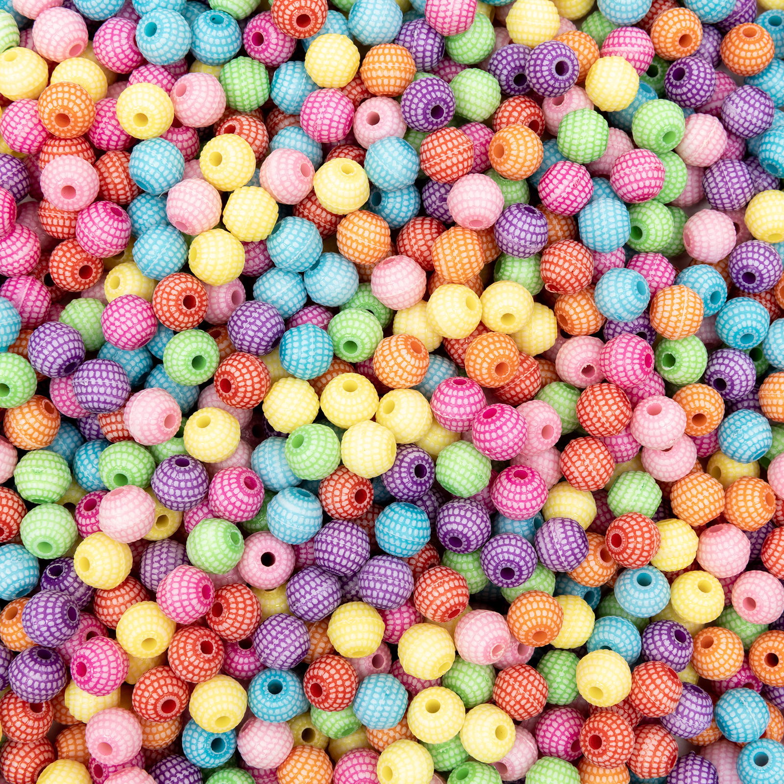 Rievotas pērlītes, apaļas, 1200 gab. komplekts Rievotas pērlītes, apaļas, 1200 gab. komplekts