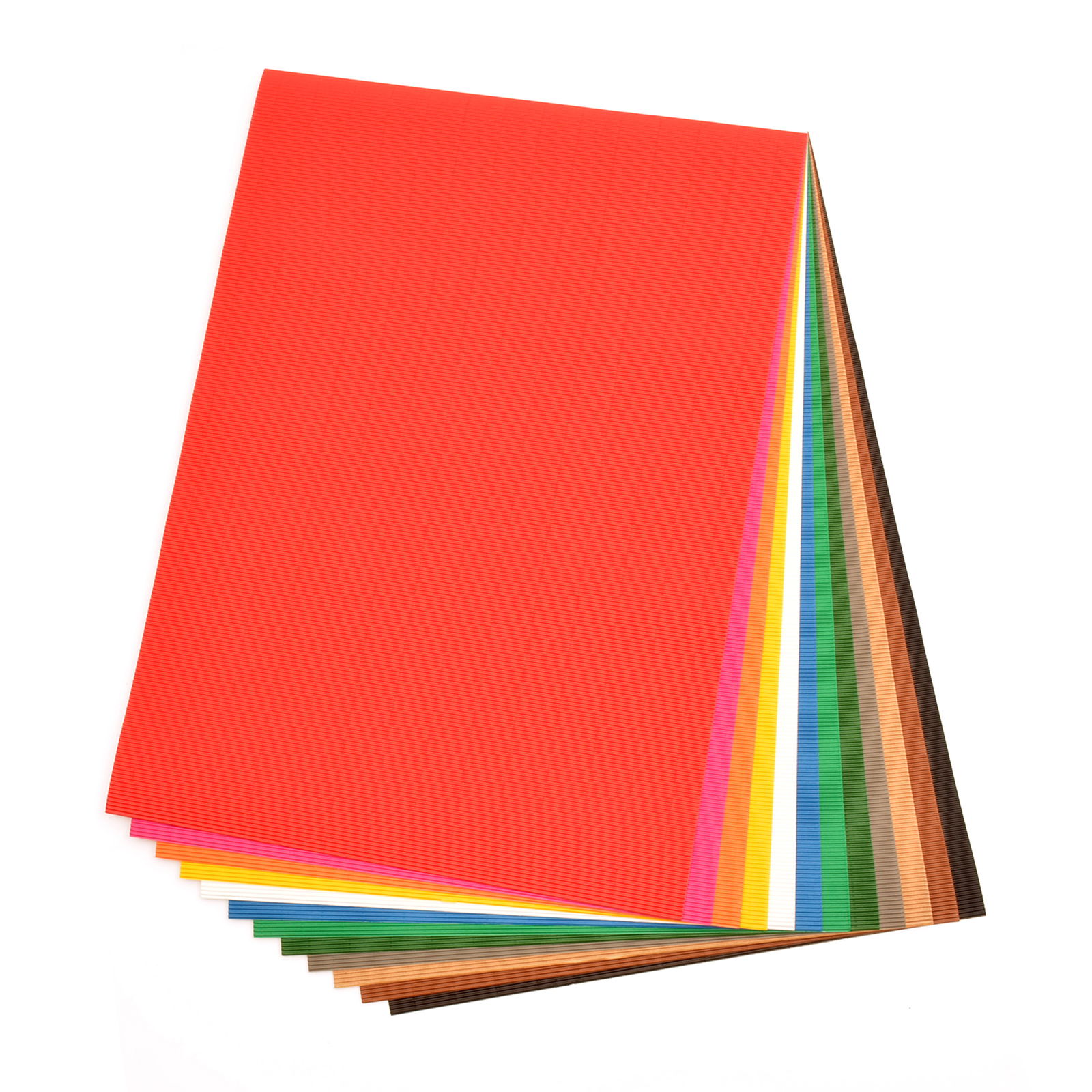 E-Wellpappe, 50x70cm, 12 Bogen, 12 Farben
