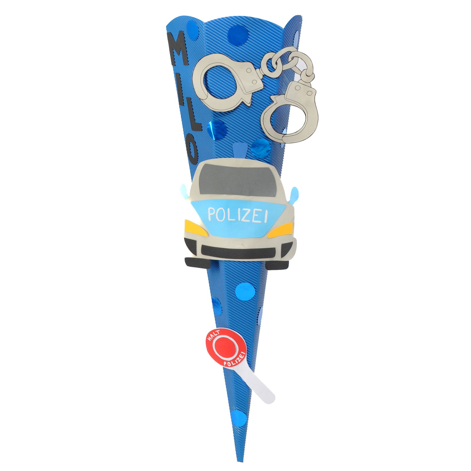 Schultüten 69cm, E-Wellpappe, sechseckig, 5-Farben-Set